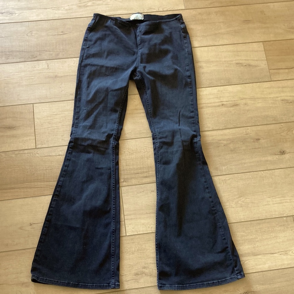 Free People Dark Indigo Flared Jeans